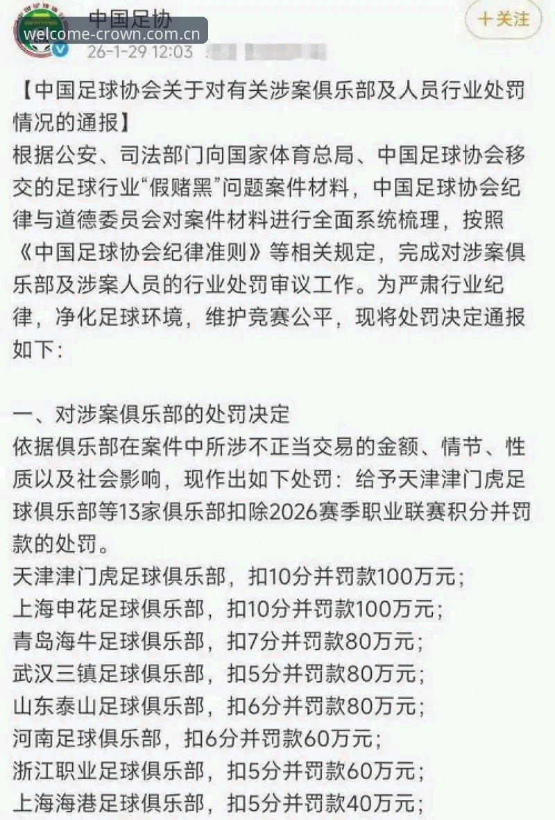 足协第三批禁足名单最新动态：65人受罚，终身禁足17人，皇冠体育投注平台用户热议赛事公平性